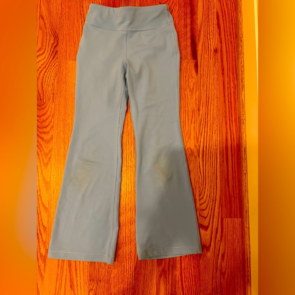 Light blue flared leggings